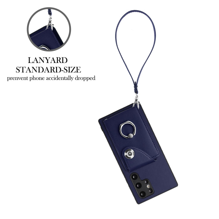 Organ Card Bag Ring Holder PU Phone Case with Lanyard, For Samsung Galaxy S22 Ultra 5G, For Samsung Galaxy S22+ 5G, For Samsung Galaxy S22 5G, For Samsung Galaxy S21 FE 5G, For Samsung Galaxy A52 4G/5G, For Samsung Galaxy A12