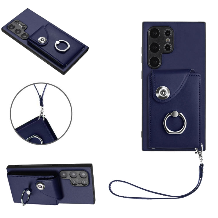 Organ Card Bag Ring Holder PU Phone Case with Lanyard, For Samsung Galaxy A55, For Samsung Galaxy A35, For Samsung Galaxy S24 Ultra 5G, For Samsung Galaxy S24+ 5G, For Samsung Galaxy S24 5G, For Samsung Galaxy A15 4G Global                             ...