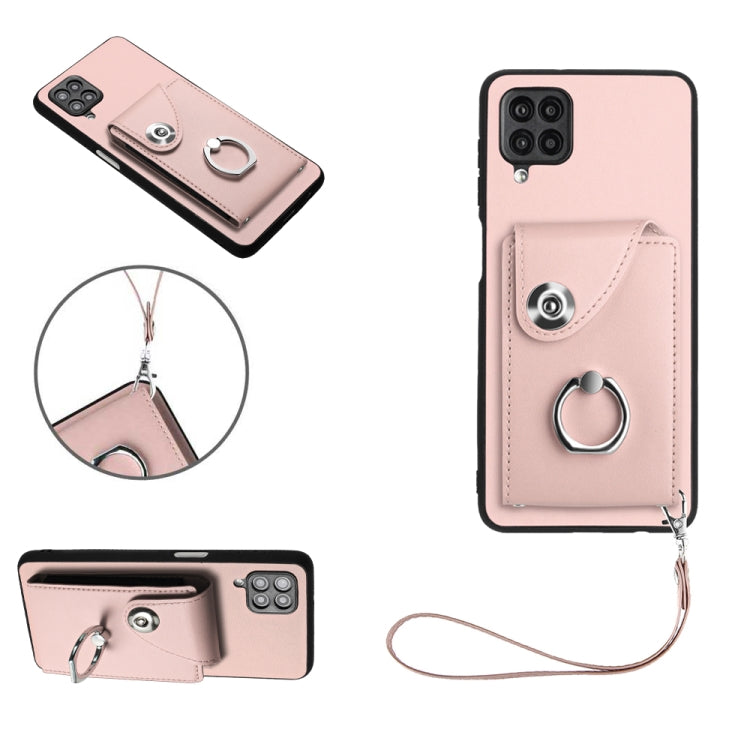 Organ Card Bag Ring Holder PU Phone Case with Lanyard, For Samsung Galaxy S22 Ultra 5G, For Samsung Galaxy S22+ 5G, For Samsung Galaxy S22 5G, For Samsung Galaxy S21 FE 5G, For Samsung Galaxy A52 4G/5G, For Samsung Galaxy A12