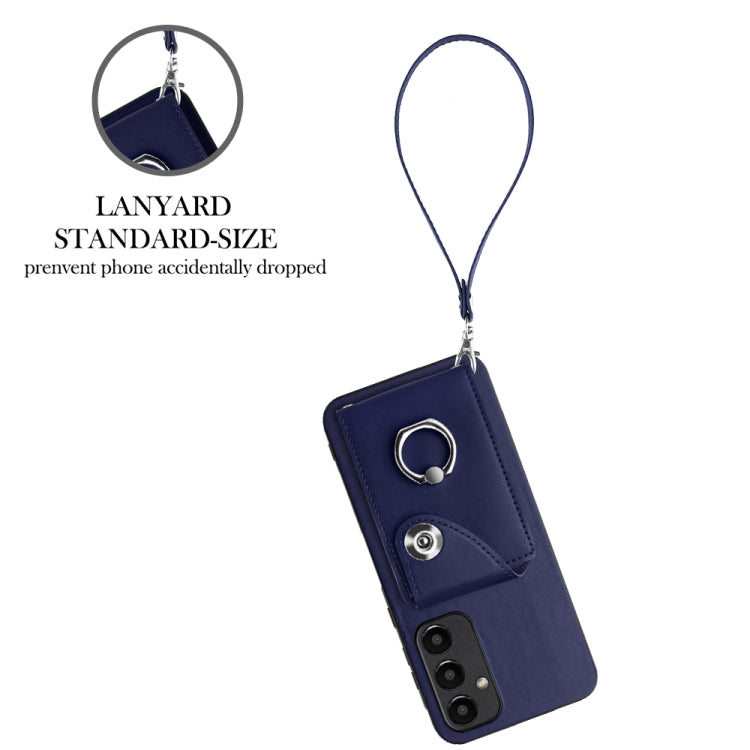 Organ Card Bag Ring Holder PU Phone Case with Lanyard, For Samsung Galaxy A55, For Samsung Galaxy A35, For Samsung Galaxy S24 Ultra 5G, For Samsung Galaxy S24+ 5G, For Samsung Galaxy S24 5G, For Samsung Galaxy A15 4G Global                             ...