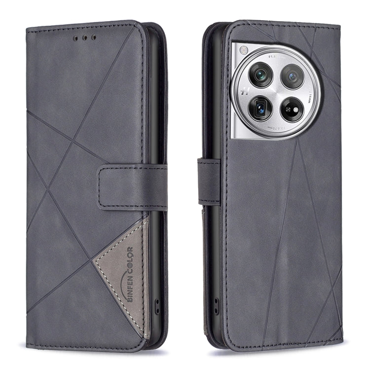 BF05 Magnetic Buckle Rhombus Texture Leather Phone Case, For OnePlus 13, For OnePlus Nord 4, For OnePlus Nord CE4 Lite Global, For OnePlus 12R, For OnePlus 12 5G