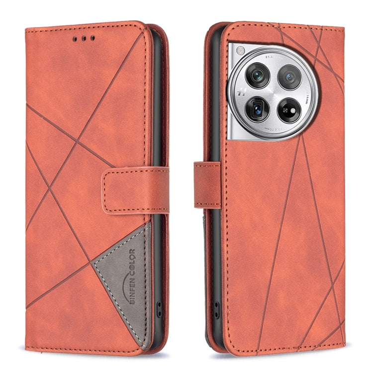 BF05 Magnetic Buckle Rhombus Texture Leather Phone Case, For OnePlus 13, For OnePlus Nord 4, For OnePlus Nord CE4 Lite Global, For OnePlus 12R, For OnePlus 12 5G