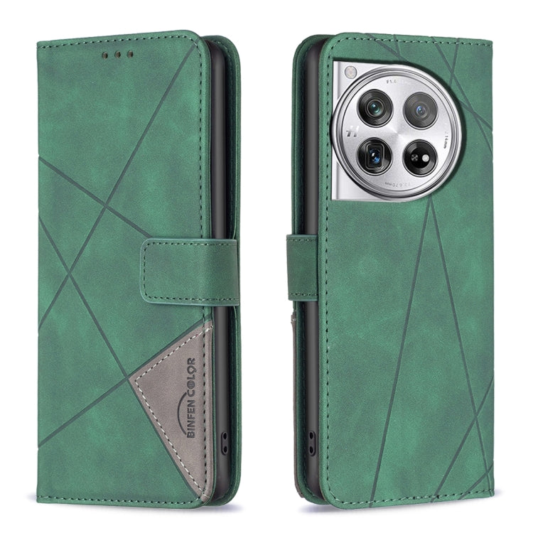 BF05 Magnetic Buckle Rhombus Texture Leather Phone Case, For OnePlus 13, For OnePlus Nord 4, For OnePlus Nord CE4 Lite Global, For OnePlus 12R, For OnePlus 12 5G
