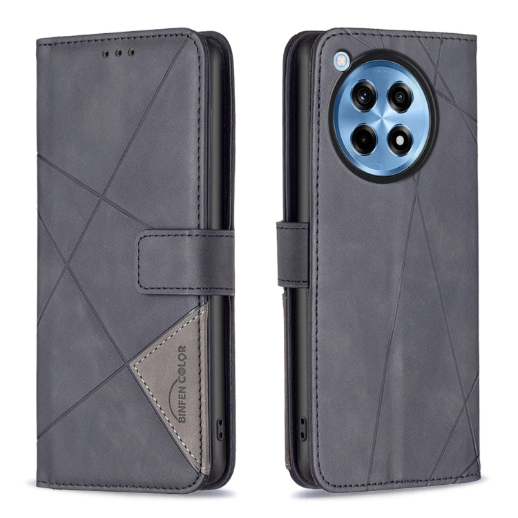 BF05 Magnetic Buckle Rhombus Texture Leather Phone Case, For OnePlus 13, For OnePlus Nord 4, For OnePlus Nord CE4 Lite Global, For OnePlus 12R, For OnePlus 12 5G