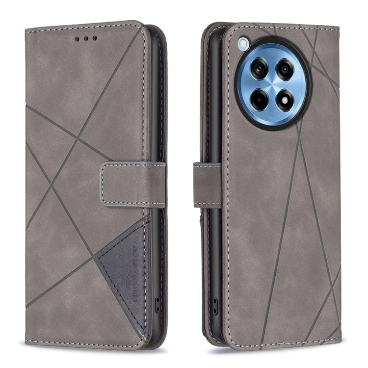 BF05 Magnetic Buckle Rhombus Texture Leather Phone Case, For OnePlus 13, For OnePlus Nord 4, For OnePlus Nord CE4 Lite Global, For OnePlus 12R, For OnePlus 12 5G