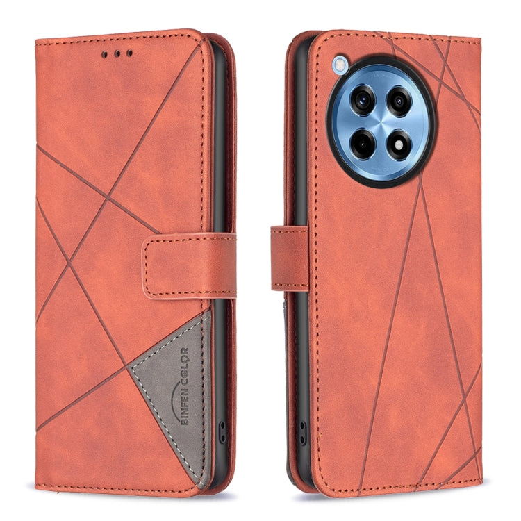 BF05 Magnetic Buckle Rhombus Texture Leather Phone Case, For OnePlus 13, For OnePlus Nord 4, For OnePlus Nord CE4 Lite Global, For OnePlus 12R, For OnePlus 12 5G