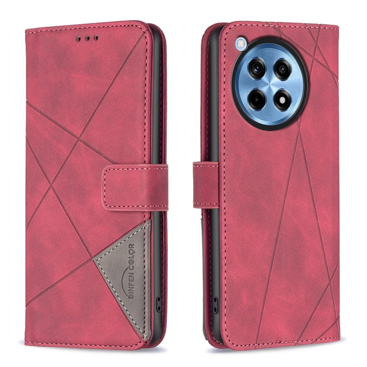 BF05 Magnetic Buckle Rhombus Texture Leather Phone Case, For OnePlus 13, For OnePlus Nord 4, For OnePlus Nord CE4 Lite Global, For OnePlus 12R, For OnePlus 12 5G