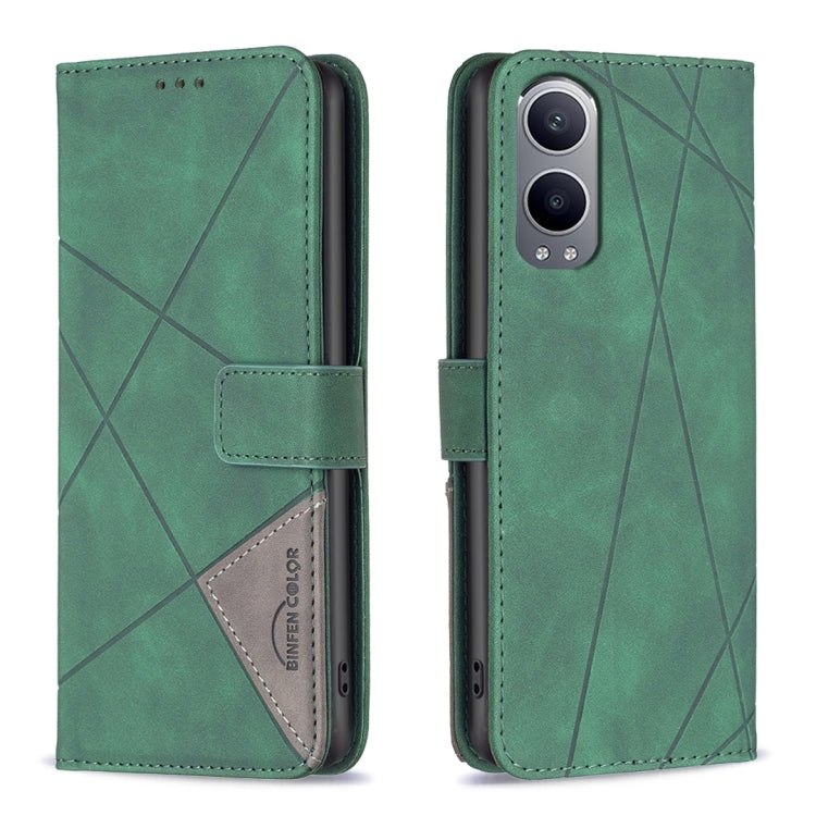 BF05 Magnetic Buckle Rhombus Texture Leather Phone Case, For OnePlus 13, For OnePlus Nord 4, For OnePlus Nord CE4 Lite Global, For OnePlus 12R, For OnePlus 12 5G