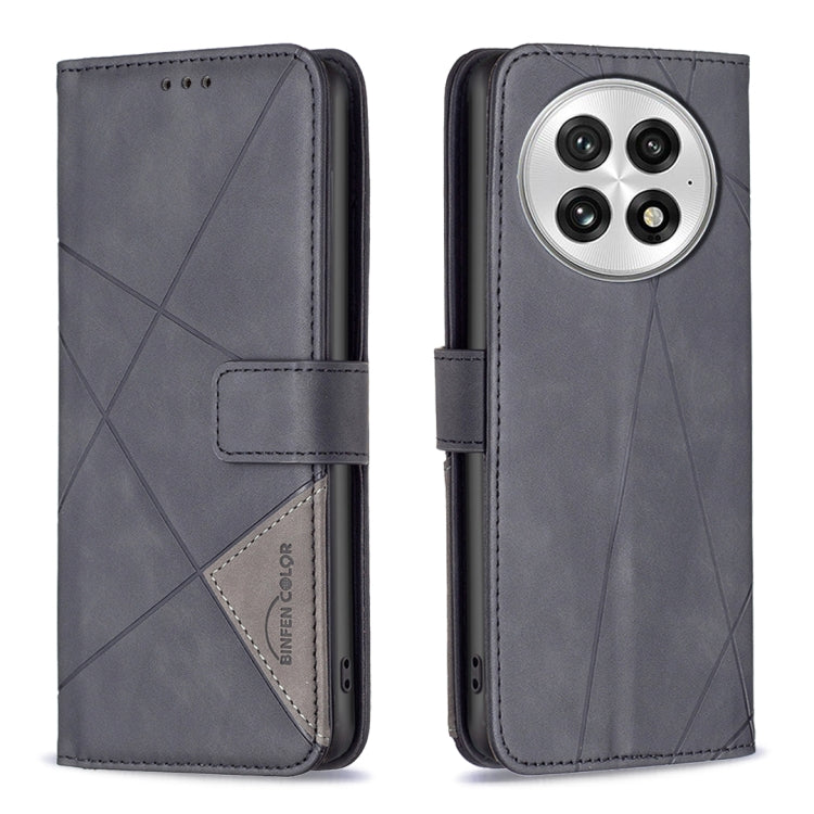 BF05 Magnetic Buckle Rhombus Texture Leather Phone Case, For OnePlus 13, For OnePlus Nord 4, For OnePlus Nord CE4 Lite Global, For OnePlus 12R, For OnePlus 12 5G