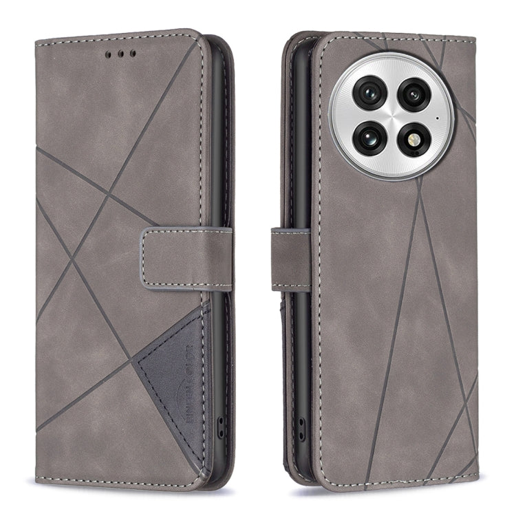 BF05 Magnetic Buckle Rhombus Texture Leather Phone Case, For OnePlus 13, For OnePlus Nord 4, For OnePlus Nord CE4 Lite Global, For OnePlus 12R, For OnePlus 12 5G