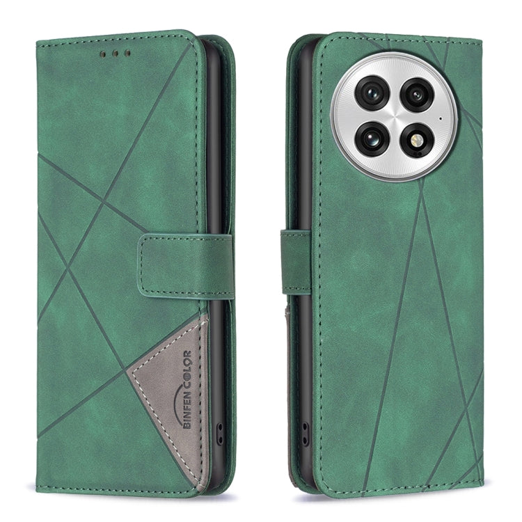 BF05 Magnetic Buckle Rhombus Texture Leather Phone Case, For OnePlus 13, For OnePlus Nord 4, For OnePlus Nord CE4 Lite Global, For OnePlus 12R, For OnePlus 12 5G