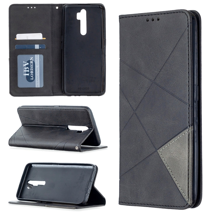 Rhombus Texture Horizontal Flip Magnetic Leather Case with Holder & Card Slots, For Oppo A5 (2020) / A9 (2020), For Oppo A72 / A52 / A92, For Oppo A31 (2020) / A81, For Samsung Galaxy A21s