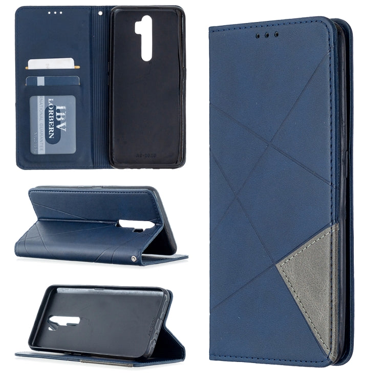 Rhombus Texture Horizontal Flip Magnetic Leather Case with Holder & Card Slots, For Oppo A5 (2020) / A9 (2020), For Oppo A72 / A52 / A92, For Oppo A31 (2020) / A81, For Samsung Galaxy A21s