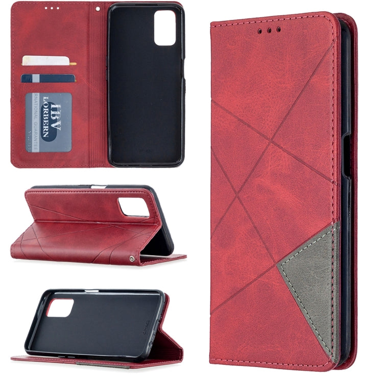 Rhombus Texture Horizontal Flip Magnetic Leather Case with Holder & Card Slots, For Oppo A5 (2020) / A9 (2020), For Oppo A72 / A52 / A92, For Oppo A31 (2020) / A81, For Samsung Galaxy A21s