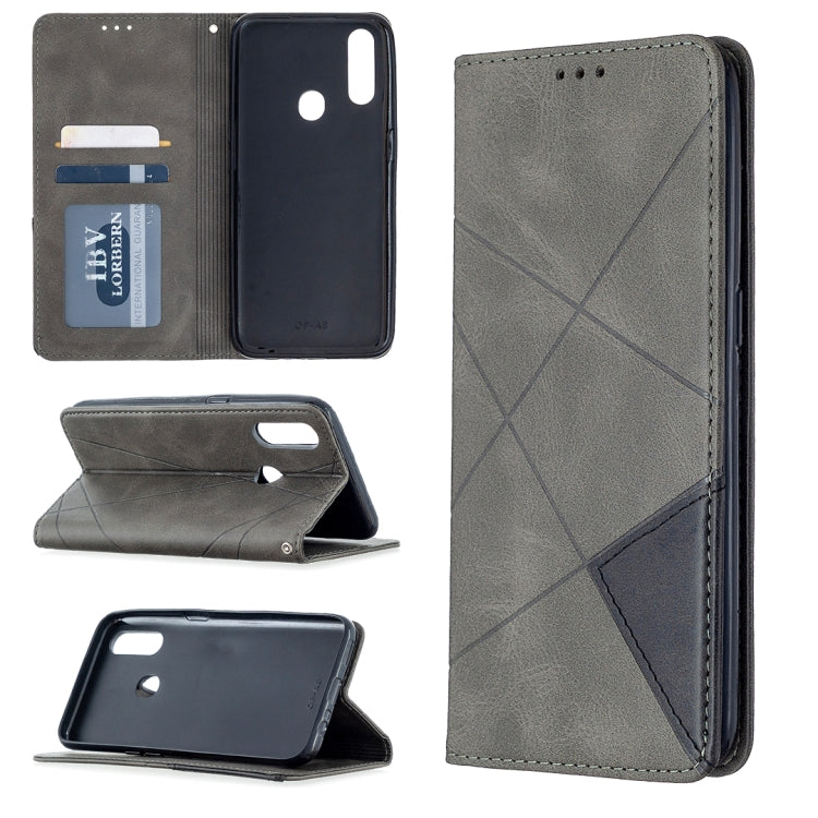 Rhombus Texture Horizontal Flip Magnetic Leather Case with Holder & Card Slots, For Oppo A5 (2020) / A9 (2020), For Oppo A72 / A52 / A92, For Oppo A31 (2020) / A81, For Samsung Galaxy A21s