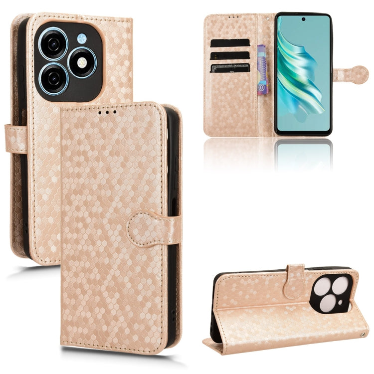 Honeycomb Dot Texture Leather Phone Case, For Tecno Pova 6 Neo, For Tecno Camon 30 Pro 5G, For Tecno Pova 6 Pro, For Tecno Spark 20 Pro+ 4G, For Tecno Spark 20 Pro, For Tecno Spark Go 2024 / Spark 20C, For Tecno Spark 20, For Tecno Pop 8