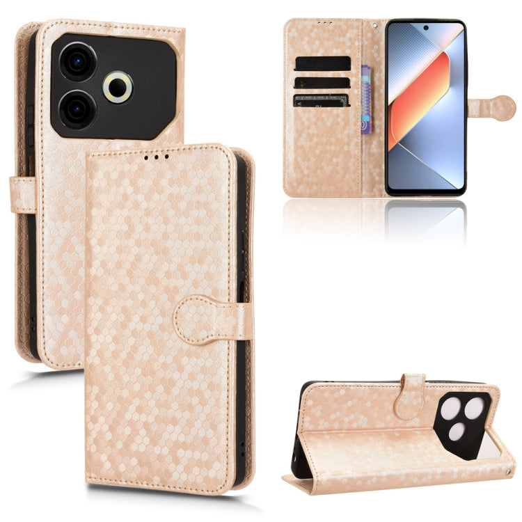 Honeycomb Dot Texture Leather Phone Case, For Tecno Camon 30 Premier 5G, For Tecno Pova 6 Neo, For Tecno Camon 30 Pro 5G, For Tecno Pova 6 Pro, For Tecno Spark 20 Pro+ 4G, For Tecno Spark 20 Pro, For Tecno Spark Go 2024 / Spark 20C, For Tecno Spark 20 ...