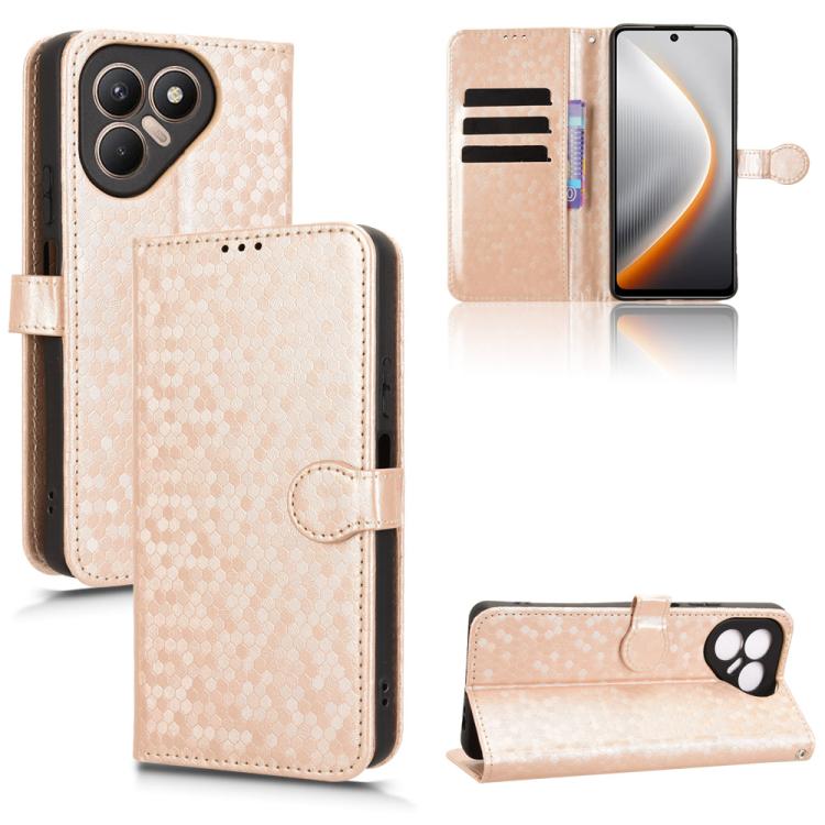 Honeycomb Dot Texture Leather Phone Case, For Tecno Pova 7 5G, For Tecno Pop 10 / Infinix Smart 10 4G, For Tecno Spark 40 Pro+ 4G, For Tecno Spark 40 Pro 4G, For Tecno Spark 40 4G, For Tecno Pova 7 Ultra 5G, For Tecno Pova 7 4G, For Tecno Spark Go 2 4G...