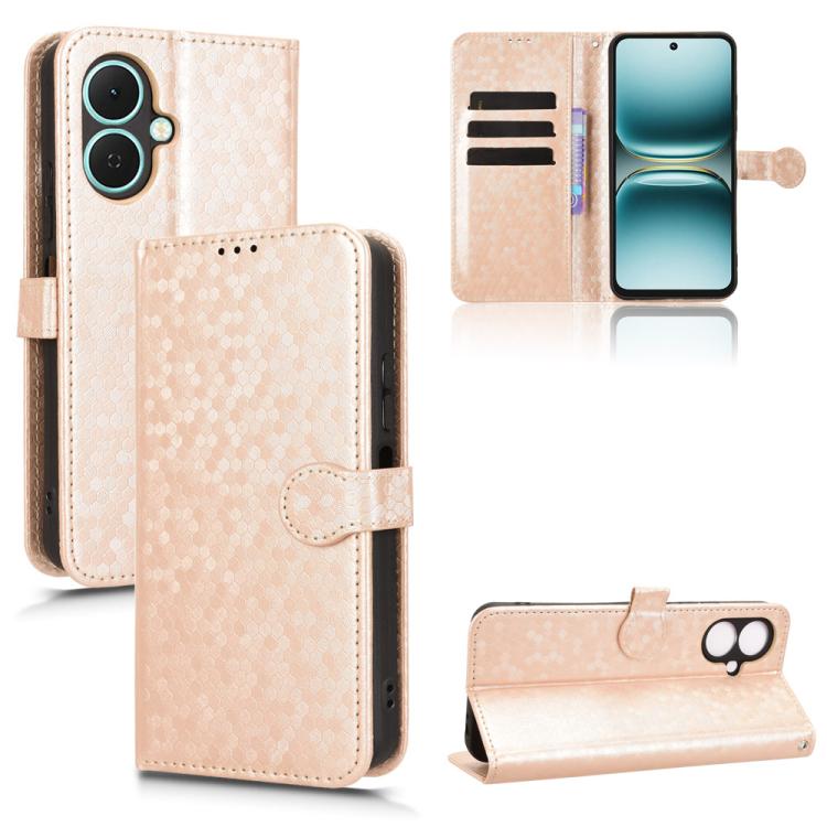 Honeycomb Dot Texture Leather Phone Case, For Tecno Pova 7 5G, For Tecno Pop 10 / Infinix Smart 10 4G, For Tecno Spark 40 Pro+ 4G, For Tecno Spark 40 Pro 4G, For Tecno Spark 40 4G, For Tecno Pova 7 Ultra 5G, For Tecno Pova 7 4G, For Tecno Spark Go 2 4G...