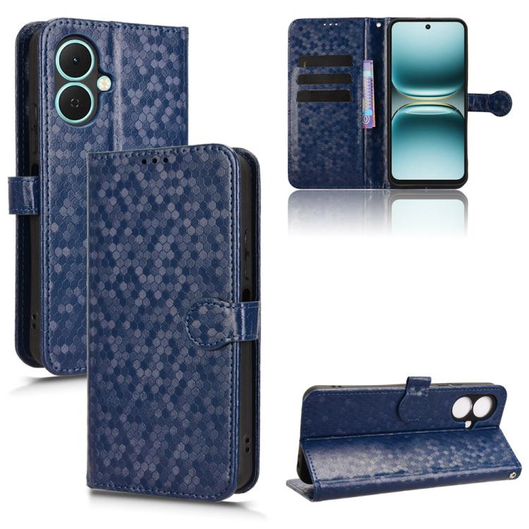 Honeycomb Dot Texture Leather Phone Case, For Tecno Pova 7 5G, For Tecno Pop 10 / Infinix Smart 10 4G, For Tecno Spark 40 Pro+ 4G, For Tecno Spark 40 Pro 4G, For Tecno Spark 40 4G, For Tecno Pova 7 Ultra 5G, For Tecno Pova 7 4G, For Tecno Spark Go 2 4G...