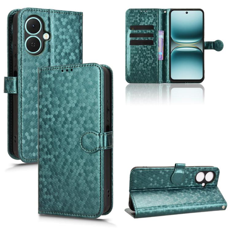 Honeycomb Dot Texture Leather Phone Case, For Tecno Pova 7 5G, For Tecno Pop 10 / Infinix Smart 10 4G, For Tecno Spark 40 Pro+ 4G, For Tecno Spark 40 Pro 4G, For Tecno Spark 40 4G, For Tecno Pova 7 Ultra 5G, For Tecno Pova 7 4G, For Tecno Spark Go 2 4G...