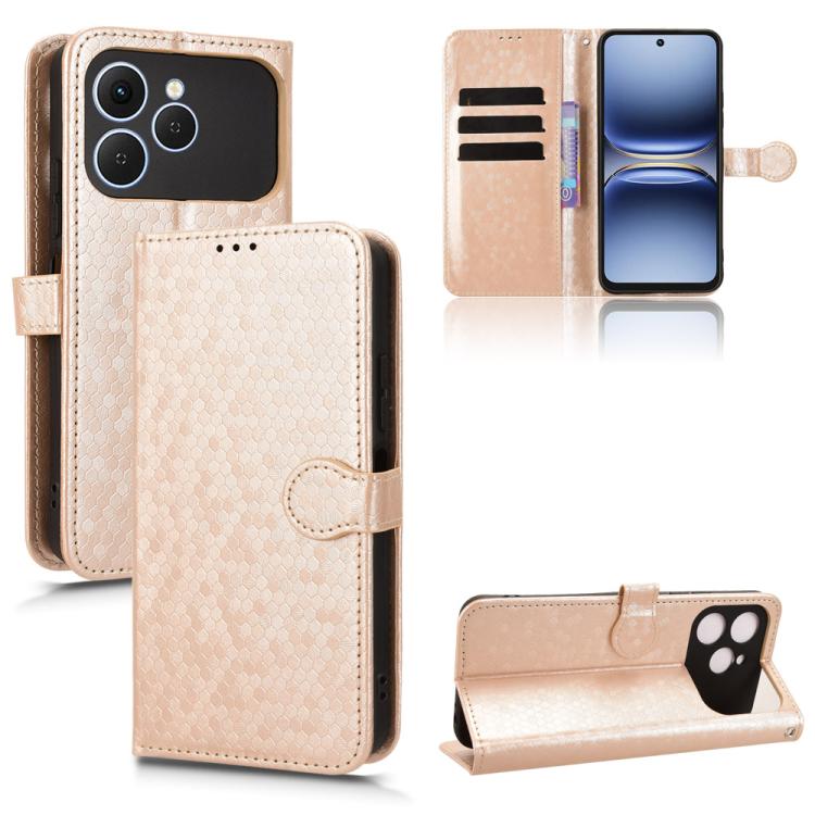 Honeycomb Dot Texture Leather Phone Case, For Tecno Pova 7 5G, For Tecno Pop 10 / Infinix Smart 10 4G, For Tecno Spark 40 Pro+ 4G, For Tecno Spark 40 Pro 4G, For Tecno Spark 40 4G, For Tecno Pova 7 Ultra 5G, For Tecno Pova 7 4G, For Tecno Spark Go 2 4G...