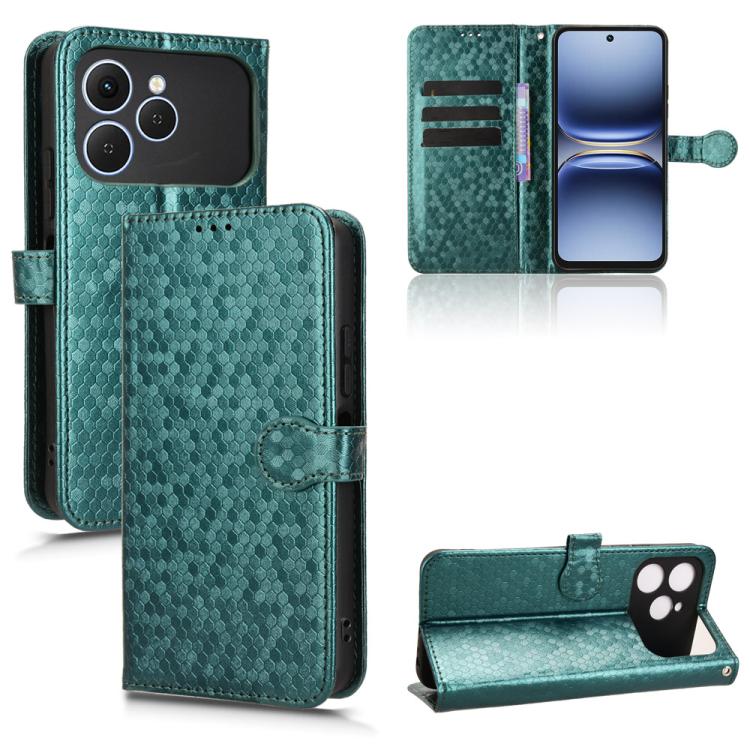 Honeycomb Dot Texture Leather Phone Case, For Tecno Pova 7 5G, For Tecno Pop 10 / Infinix Smart 10 4G, For Tecno Spark 40 Pro+ 4G, For Tecno Spark 40 Pro 4G, For Tecno Spark 40 4G, For Tecno Pova 7 Ultra 5G, For Tecno Pova 7 4G, For Tecno Spark Go 2 4G...
