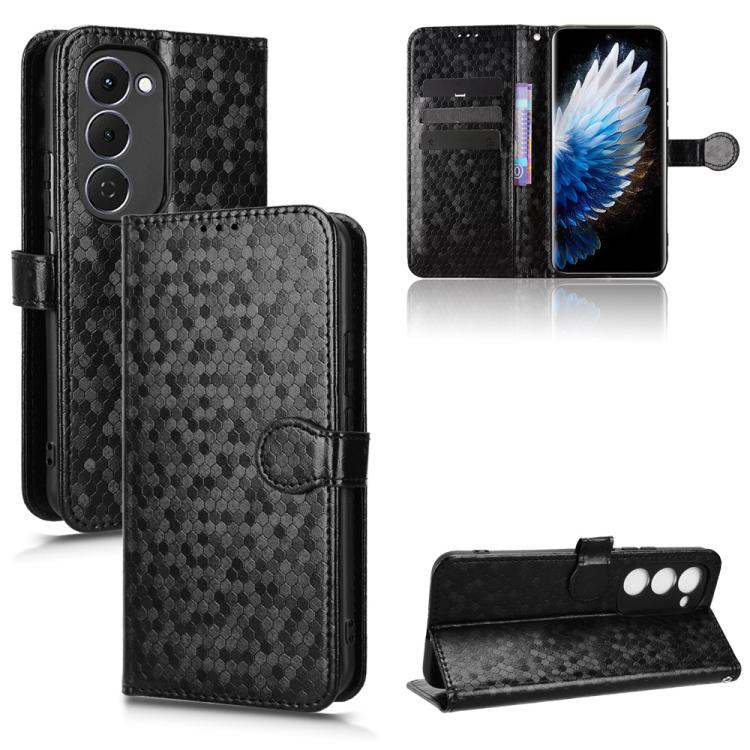 Honeycomb Dot Texture Leather Phone Case, For Tecno Pova 7 Pro 5G, For Tecno Pova 7 5G, For Tecno Pop 10 / Infinix Smart 10 4G, For Tecno Spark 40 Pro+ 4G, For Tecno Spark 40 Pro 4G, For Tecno Spark 40 4G, For Tecno Pova 7 Ultra 5G, For Tecno Pova 7 4G...