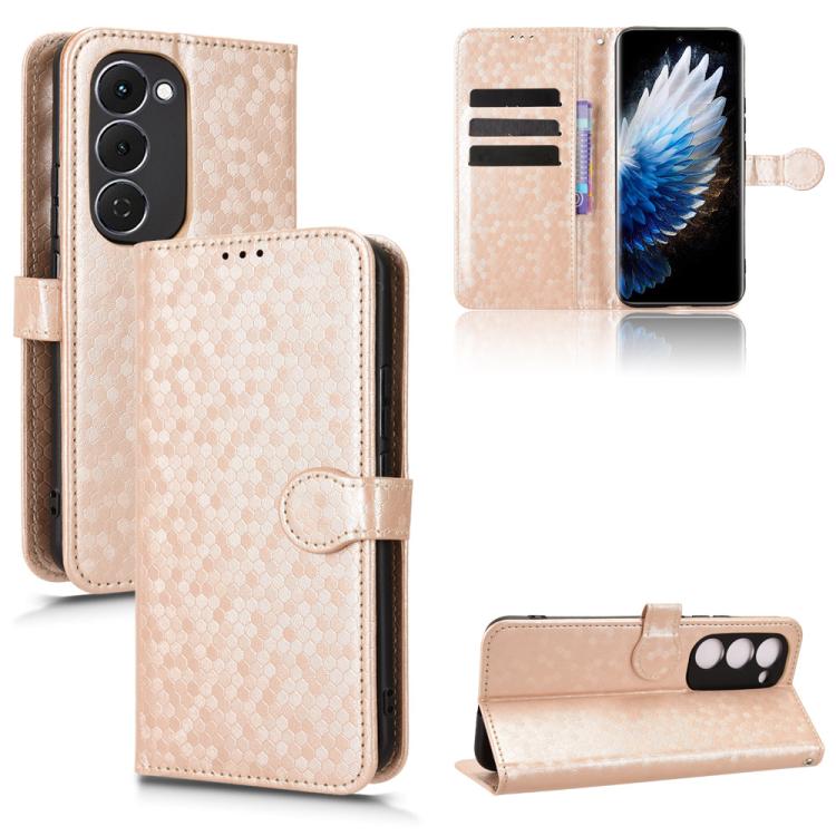 Honeycomb Dot Texture Leather Phone Case, For Tecno Pova 7 Pro 5G, For Tecno Pova 7 5G, For Tecno Pop 10 / Infinix Smart 10 4G, For Tecno Spark 40 Pro+ 4G, For Tecno Spark 40 Pro 4G, For Tecno Spark 40 4G, For Tecno Pova 7 Ultra 5G, For Tecno Pova 7 4G...