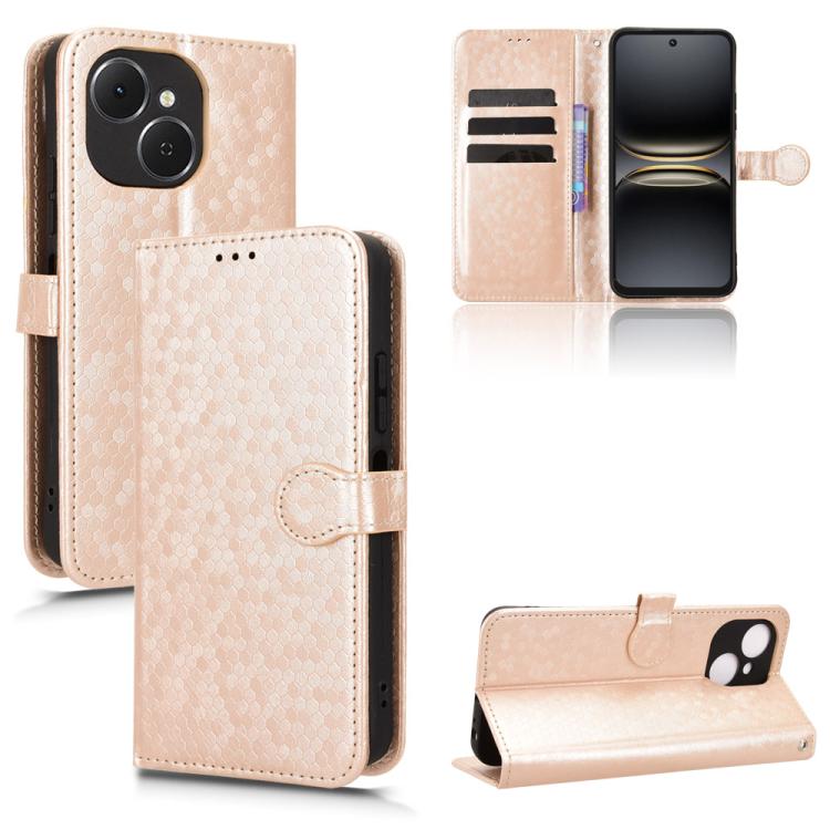 Honeycomb Dot Texture Leather Phone Case, For Tecno Spark 50 5G, For Tecno Pova Curve 2 5G, For Tecno Spark 50 4G, For Tecno Camon 50 Pro 4G, For Tecno Camon 50 4G, For Tenco Spark Go 3, For Tenco Spark Slim 4G / Pova Slim 5G, For Tecno Spark 40C      ...