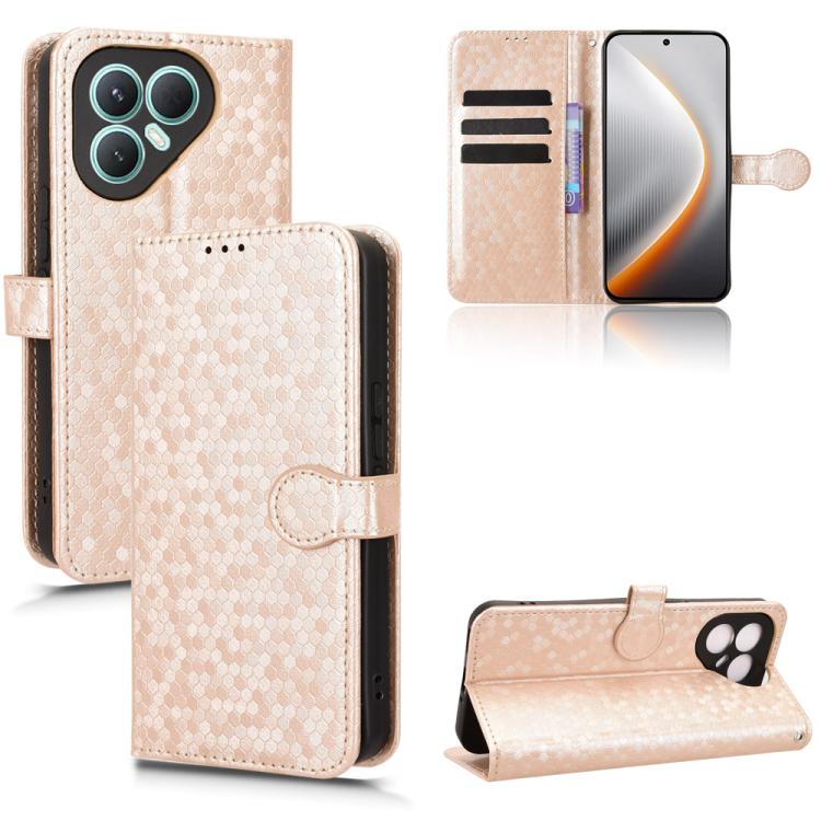 Honeycomb Dot Texture Leather Phone Case, For Tecno Pova 7 Pro 5G, For Tecno Pova 7 5G, For Tecno Pop 10 / Infinix Smart 10 4G, For Tecno Spark 40 Pro+ 4G, For Tecno Spark 40 Pro 4G, For Tecno Spark 40 4G, For Tecno Pova 7 Ultra 5G, For Tecno Pova 7 4G...