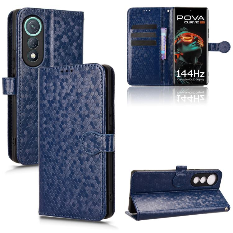 Honeycomb Dot Texture Leather Phone Case, For Tecno Pova Curve 5G, For Tecno Camon 40 Pro 4G / 5G, For Tecno Camon 40 Premier, For Tecno Camon 30s / 30s Pro, For Tecno Pova 6 Neo 5G / Spark 30 5G, For Tecno Spark 30 Pro 4G, For Tecno Spark 30 4G       ...