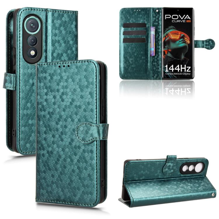 Honeycomb Dot Texture Leather Phone Case, For Tecno Pova Curve 5G, For Tecno Camon 40 Pro 4G / 5G, For Tecno Camon 40 Premier, For Tecno Camon 30s / 30s Pro, For Tecno Pova 6 Neo 5G / Spark 30 5G, For Tecno Spark 30 Pro 4G, For Tecno Spark 30 4G       ...