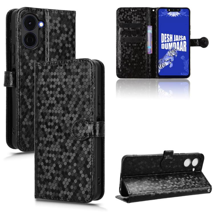 Honeycomb Dot Texture Leather Phone Case, For Tecno Spark 50 5G, For Tecno Pova Curve 2 5G, For Tecno Spark 50 4G, For Tecno Camon 50 Pro 4G, For Tecno Camon 50 4G, For Tenco Spark Go 3, For Tenco Spark Slim 4G / Pova Slim 5G, For Tecno Spark 40C      ...