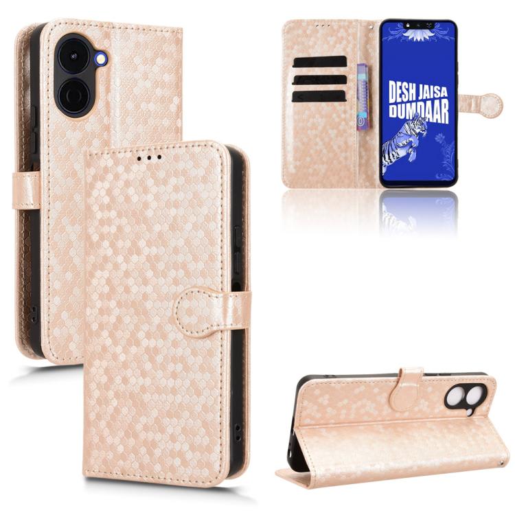 Honeycomb Dot Texture Leather Phone Case, For Tecno Spark 50 5G, For Tecno Pova Curve 2 5G, For Tecno Spark 50 4G, For Tecno Camon 50 Pro 4G, For Tecno Camon 50 4G, For Tenco Spark Go 3, For Tenco Spark Slim 4G / Pova Slim 5G, For Tecno Spark 40C      ...