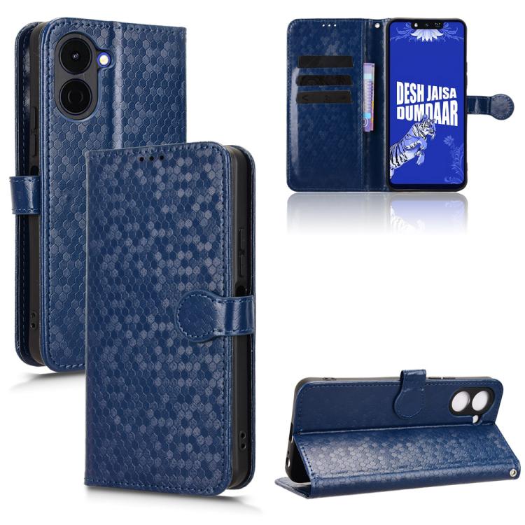 Honeycomb Dot Texture Leather Phone Case, For Tecno Spark 50 5G, For Tecno Pova Curve 2 5G, For Tecno Spark 50 4G, For Tecno Camon 50 Pro 4G, For Tecno Camon 50 4G, For Tenco Spark Go 3, For Tenco Spark Slim 4G / Pova Slim 5G, For Tecno Spark 40C      ...