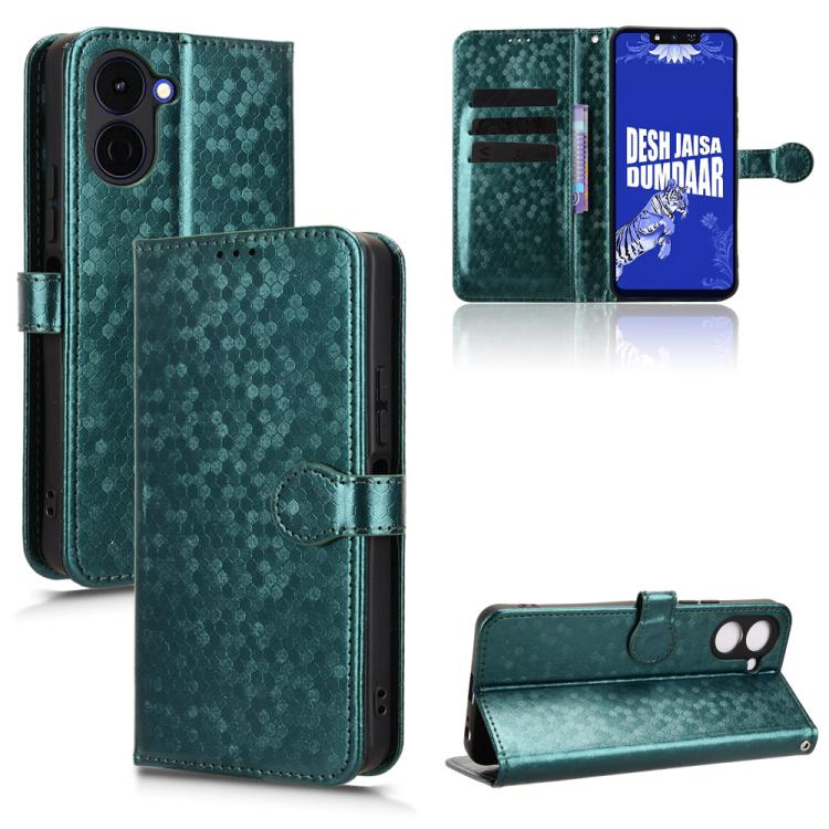 Honeycomb Dot Texture Leather Phone Case, For Tecno Spark 50 5G, For Tecno Pova Curve 2 5G, For Tecno Spark 50 4G, For Tecno Camon 50 Pro 4G, For Tecno Camon 50 4G, For Tenco Spark Go 3, For Tenco Spark Slim 4G / Pova Slim 5G, For Tecno Spark 40C      ...