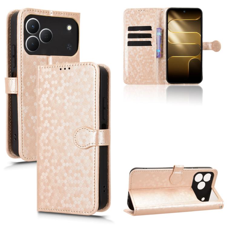Honeycomb Dot Texture Leather Phone Case, For Tecno Spark 50 5G, For Tecno Pova Curve 2 5G, For Tecno Spark 50 4G, For Tecno Camon 50 Pro 4G, For Tecno Camon 50 4G, For Tenco Spark Go 3, For Tenco Spark Slim 4G / Pova Slim 5G, For Tecno Spark 40C      ...