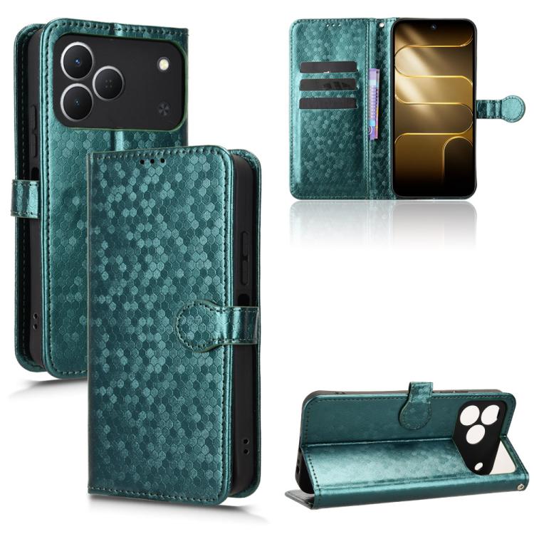 Honeycomb Dot Texture Leather Phone Case, For Tecno Spark 50 5G, For Tecno Pova Curve 2 5G, For Tecno Spark 50 4G, For Tecno Camon 50 Pro 4G, For Tecno Camon 50 4G, For Tenco Spark Go 3, For Tenco Spark Slim 4G / Pova Slim 5G, For Tecno Spark 40C      ...
