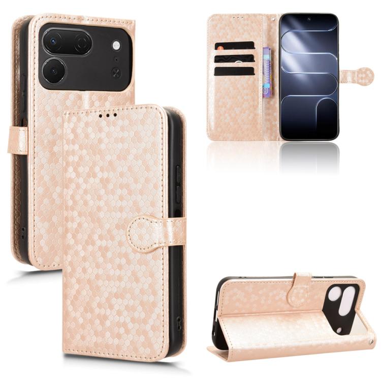 Honeycomb Dot Texture Leather Phone Case, For Tecno Spark 50 Pro 4G, For Tecno Pova 8 Pro 5G, For Tecno Pova 8 5G, For Tecno Spark 50 5G, For Tecno Pova Curve 2 5G, For Tecno Spark 50 4G, For Tecno Camon 50 Pro 4G, For Tecno Camon 50 4G                ...