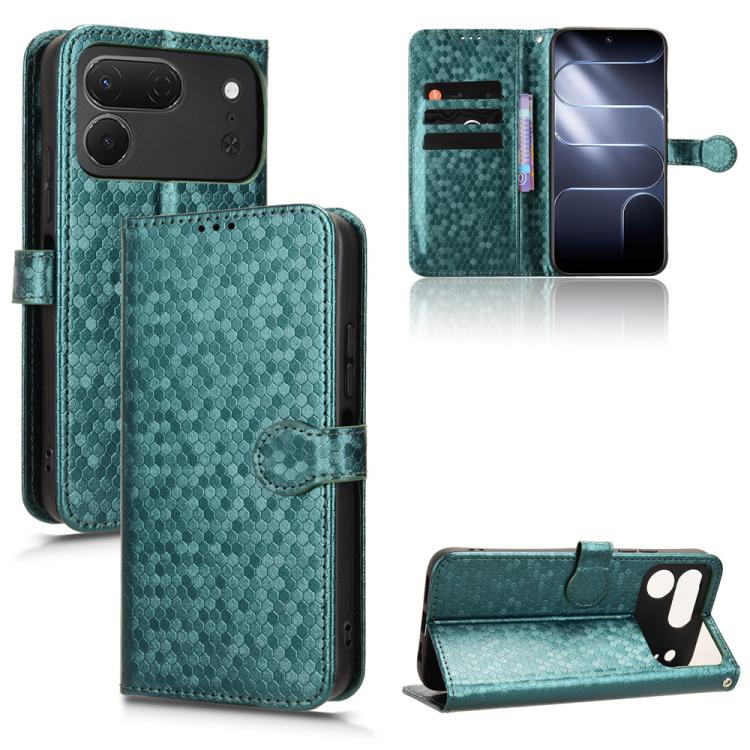 Honeycomb Dot Texture Leather Phone Case, For Tecno Spark 50 Pro 4G, For Tecno Pova 8 Pro 5G, For Tecno Pova 8 5G, For Tecno Spark 50 5G, For Tecno Pova Curve 2 5G, For Tecno Spark 50 4G, For Tecno Camon 50 Pro 4G, For Tecno Camon 50 4G                ...