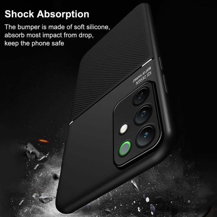 Classic Tilt Strip Grain Magnetic PC Hybrid TPU Phone Case, For Realme C85 4G / 5G / 15x 5G India, For Realme 16 Pro+ 5G, For Realme 16 Pro 5G, For Realme GT 8 Pro Global, For Realme C85 Pro 4G, For Realme C71 4G, For Realme GT 7 Global, For Realme 14 ...
