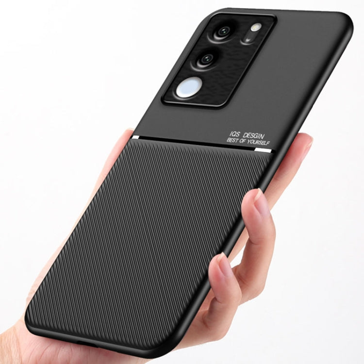 Classic Tilt Strip Grain Magnetic PC Hybrid TPU Phone Case, For vivo S17e, For vivo iQOO Neo8, For vivo Y78, For vivo Y78+, For vivo Y35 4G