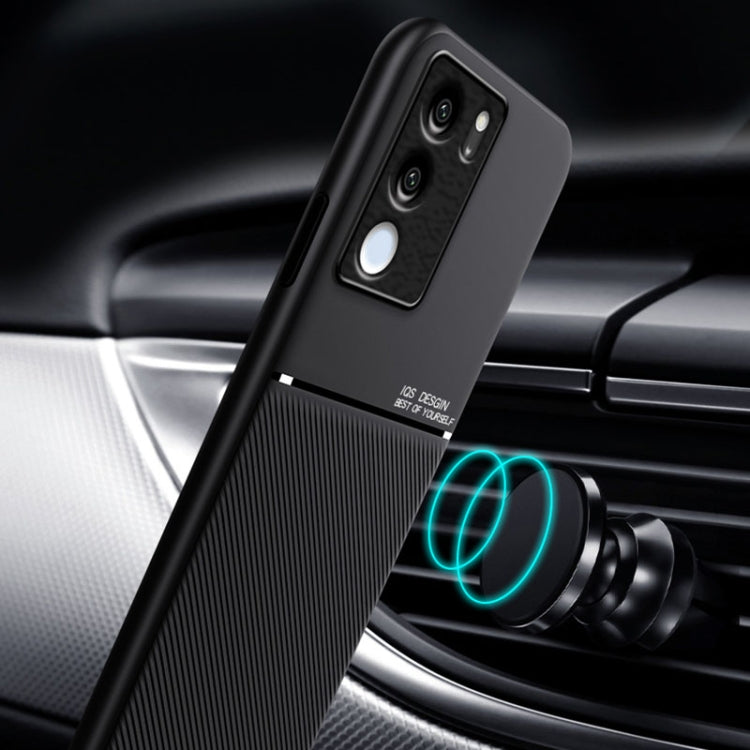 Classic Tilt Strip Grain Magnetic PC Hybrid TPU Phone Case, For vivo S17e, For vivo iQOO Neo8, For vivo Y78, For vivo Y78+, For vivo Y35 4G