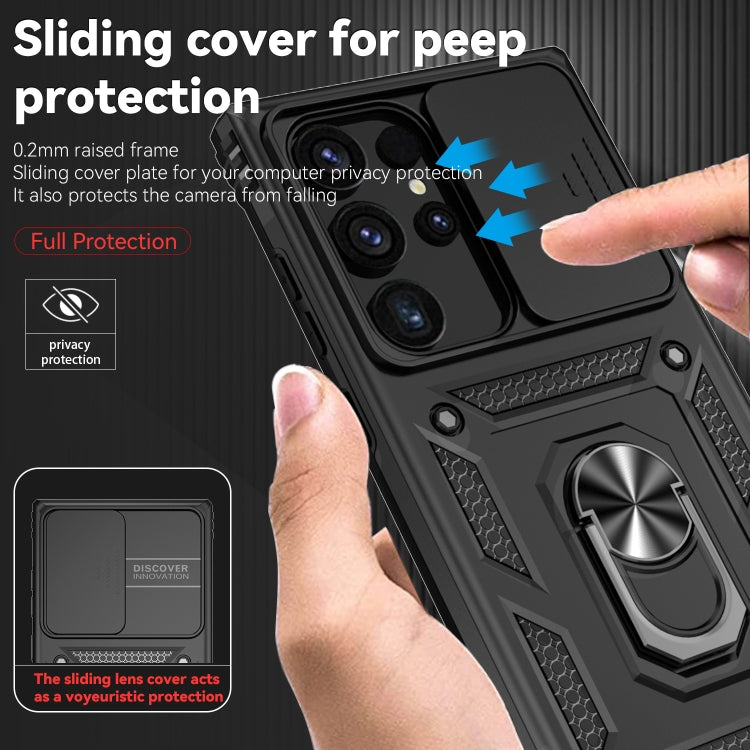 Sliding Camshield Holder Phone Case, For Samsung Galaxy S24 Ultra 5G, For Samsung Galaxy S24+ 5G, For Samsung Galaxy S24 5G