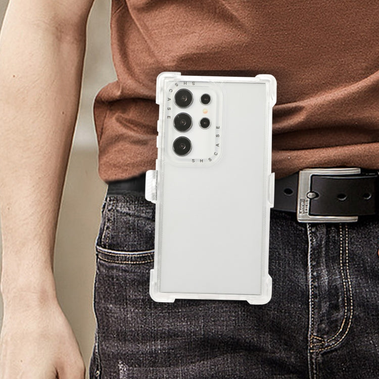 Frosted PC+TPU Phone Case with Back Clip, For Samsung Galaxy S24 Ultra 5G, For Samsung Galaxy S24+ 5G, For Samsung Galaxy S24 5G