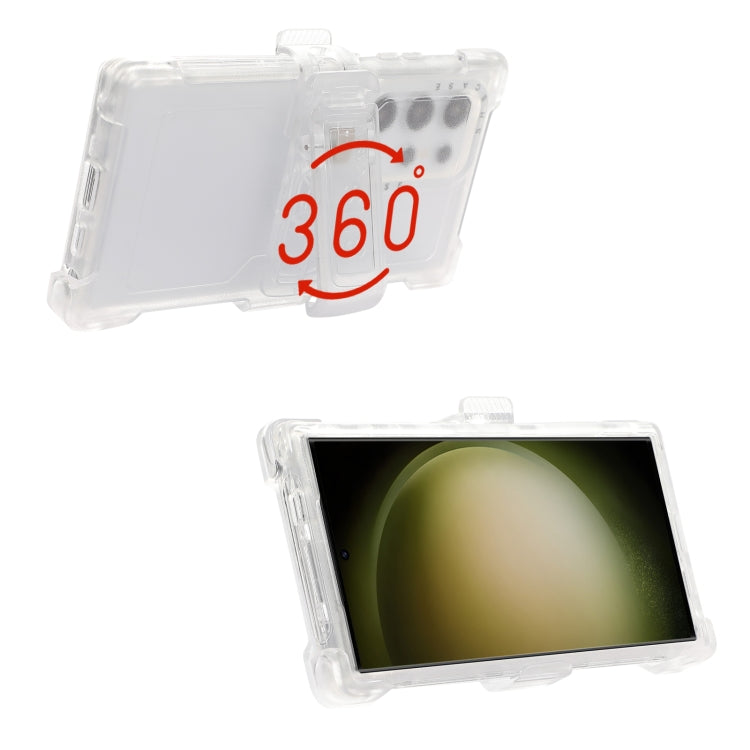 Frosted PC+TPU Phone Case with Back Clip, For Samsung Galaxy S24 Ultra 5G, For Samsung Galaxy S24+ 5G, For Samsung Galaxy S24 5G