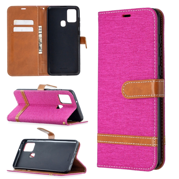 Matching Denim Texture Horizontal Flip PU Leather Case with Holder & Card Slots & Wallet & Lanyard, For Samsung Galaxy A21s