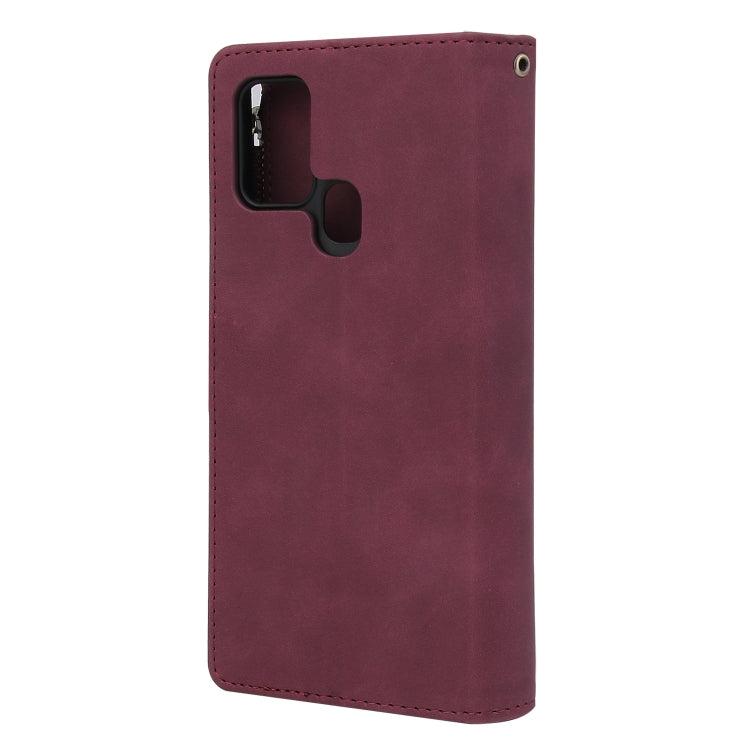 Multifunctional Horizontal Flip Leather Case, with Card Slot & Holder & Zipper Wallet & Photo Frame, For Samsung Galaxy A21s