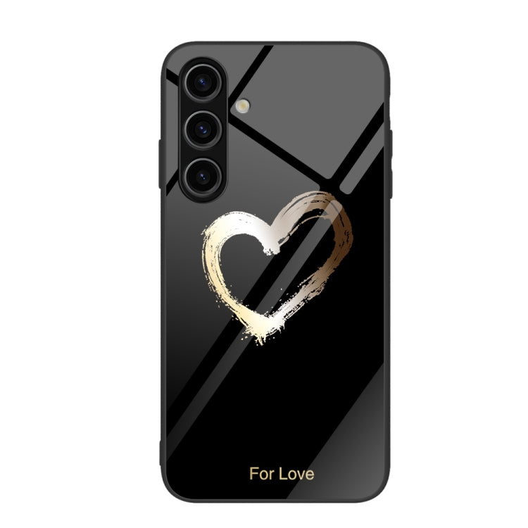 Colorful Painted Glass Phone Case, For Samsung Galaxy S24+ 5G, For Samsung Galaxy S24 5G, For Samsung Galaxy A15 4G